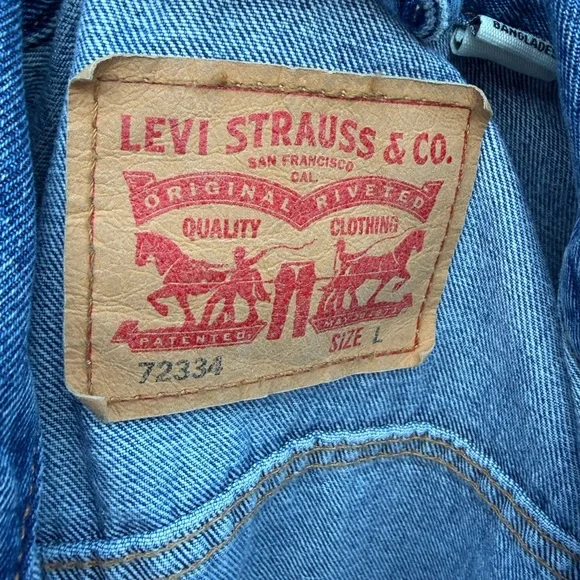 Levi’s Trucker Denim Jacket Mens Large Blue Button Front Style 72334 - Picture 5 of 6